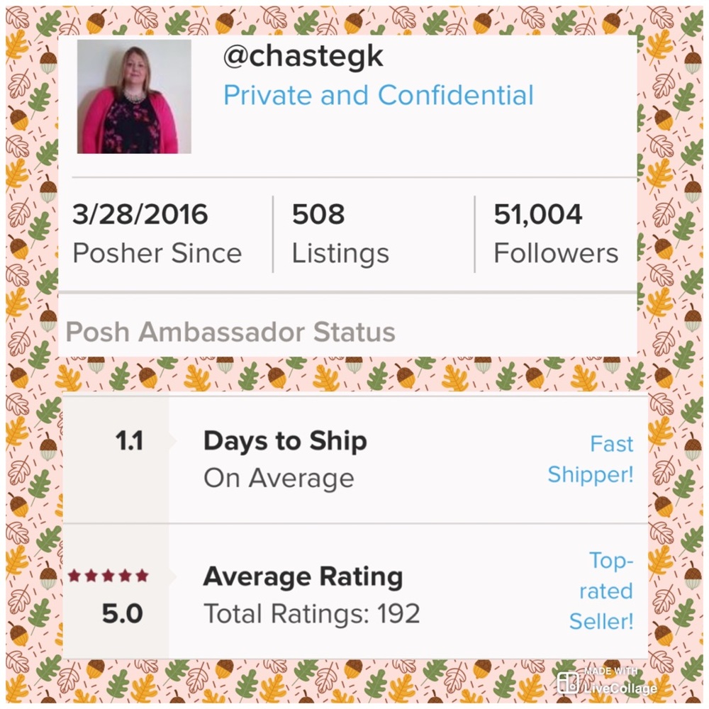 5🌟Posh Ambassador/Top Seller/Fast Shipper